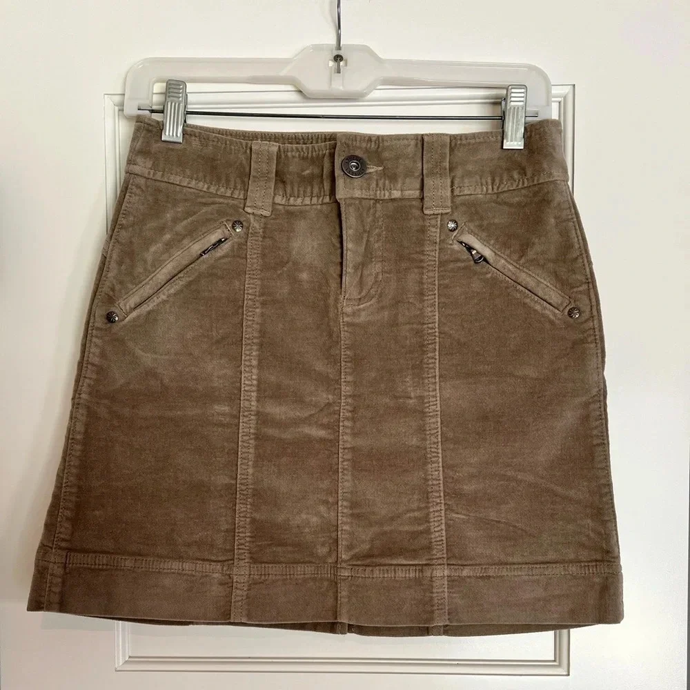 Athleta Washed Velvet Skirt (0)